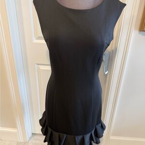 Donna Ricco Black Ruffled Mini Dress